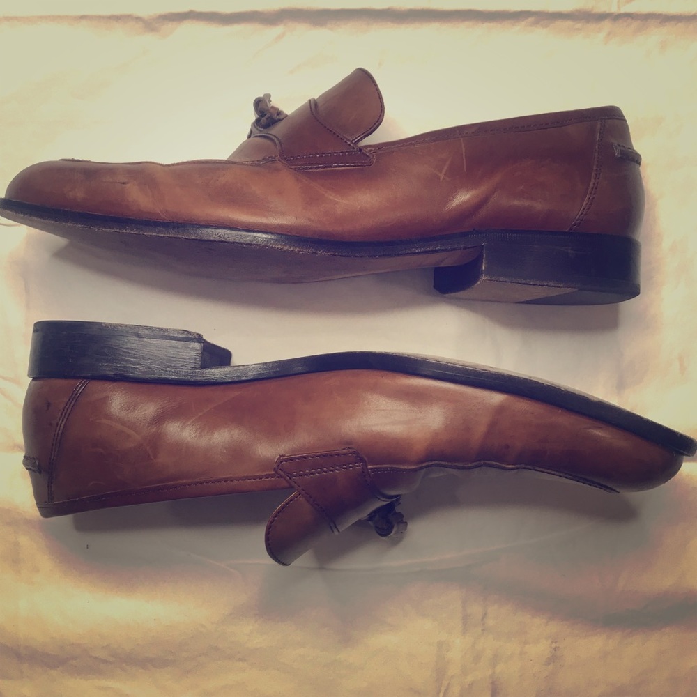 Johnston & Murphy Brown Leather Tassel Loafers